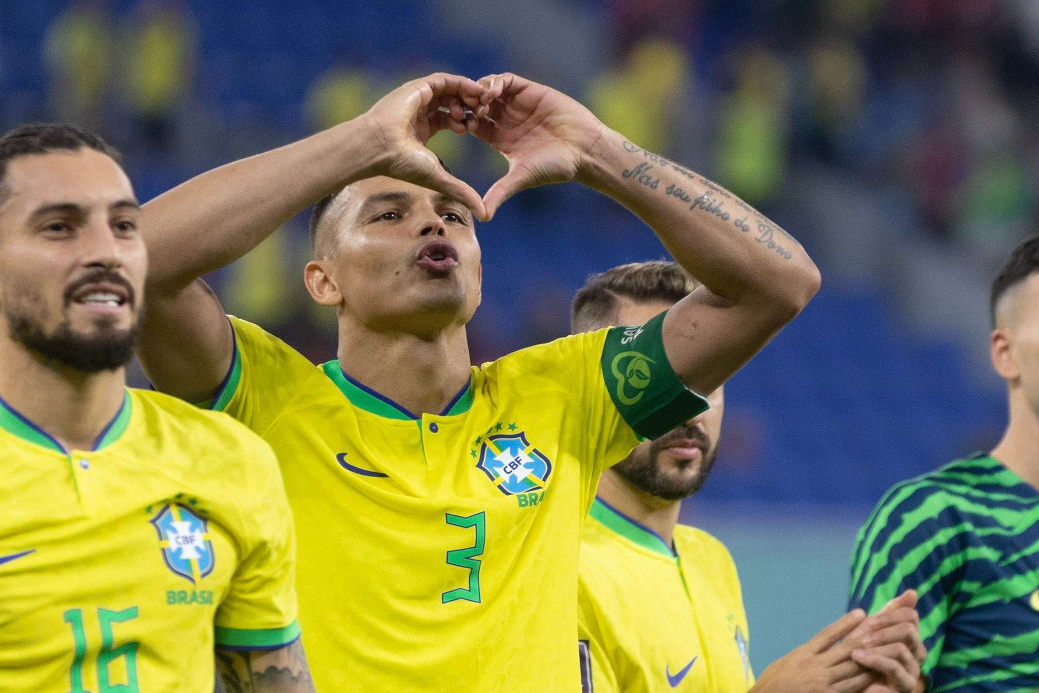 Kapten timnas Brasil, Thiago Silva, akan ditemani pemain-pemain lapis kedua saat menghadapi Kamerun di matchday 3 Grup G Piala Dunia 2022. (Foto: Twitter/@FIFAWorldCup)