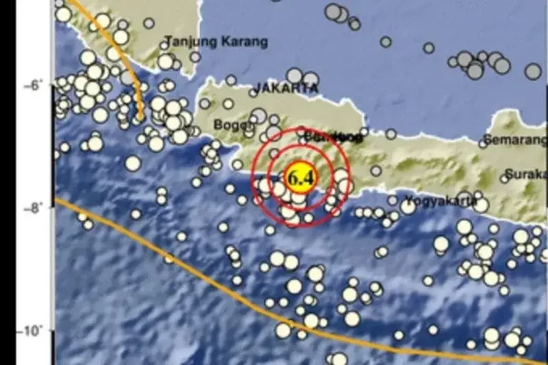 Gempa magnitudo 6,4 guncang Jawa Barat yang berpusat di Garut. (Foto: BMKG)