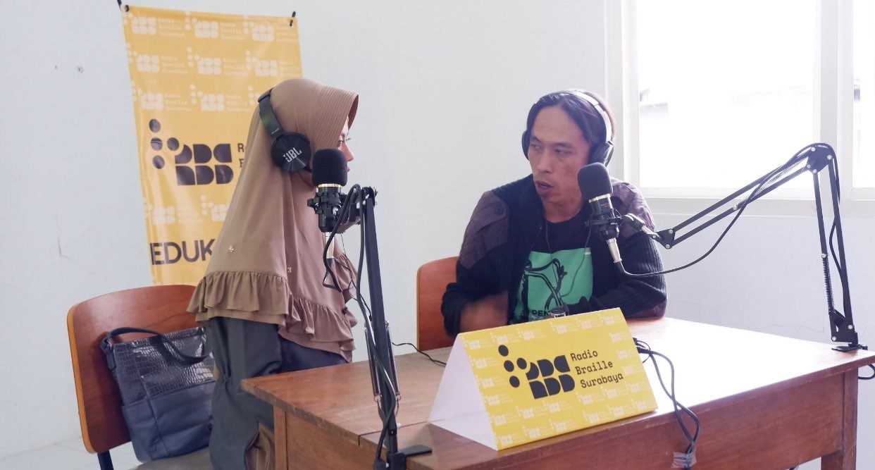 Radio Braille Surabaya, media untuk isu disabilitas. (Foto: dok. RBS)