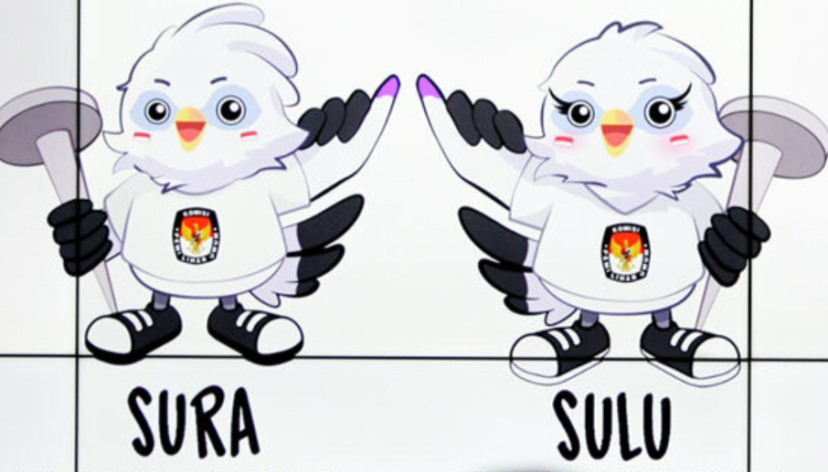 Sura dan Sulu, maskot Pemilu 2024 merupakan burung jalak bali. (Foto: Dokumentasi KPU)
