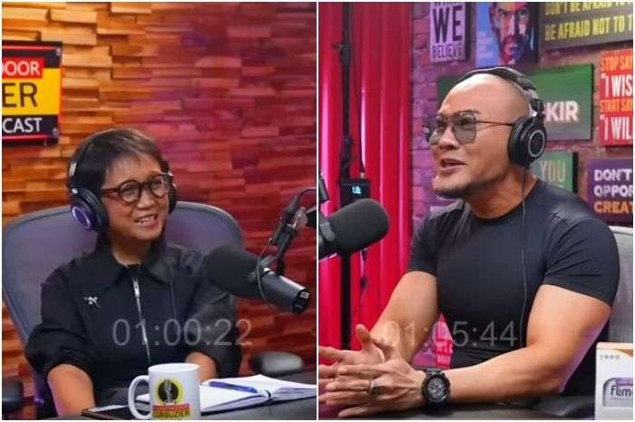 Menteri Luar Negeri (Menlu) Retno Marsudi menjadi bintang tamu podcast Deddy Corbuzier membahas ponsel BlackBerry miliknya. (Foto: YouTube)