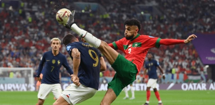 Jalannya laga Prancis vs Maroko pada partai Semifinal Piala Dunia Qatar 2022 (Foto: Fifa.com)