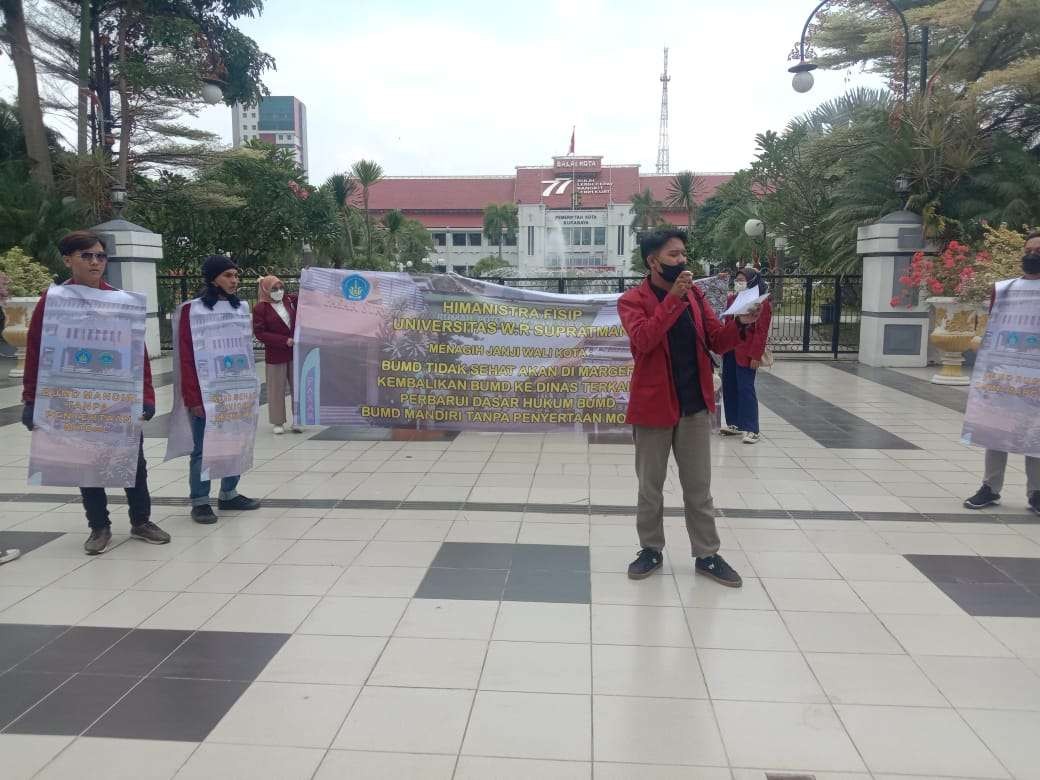 Himpunan Mahasiswa Administrasi (Himanistra) Fakultas Ilmu Sosial dan Ilmu Politik (FISIP) Universitas WR. Supratman  Surabaya.(Foto: dok. mahasiswa Unipra)