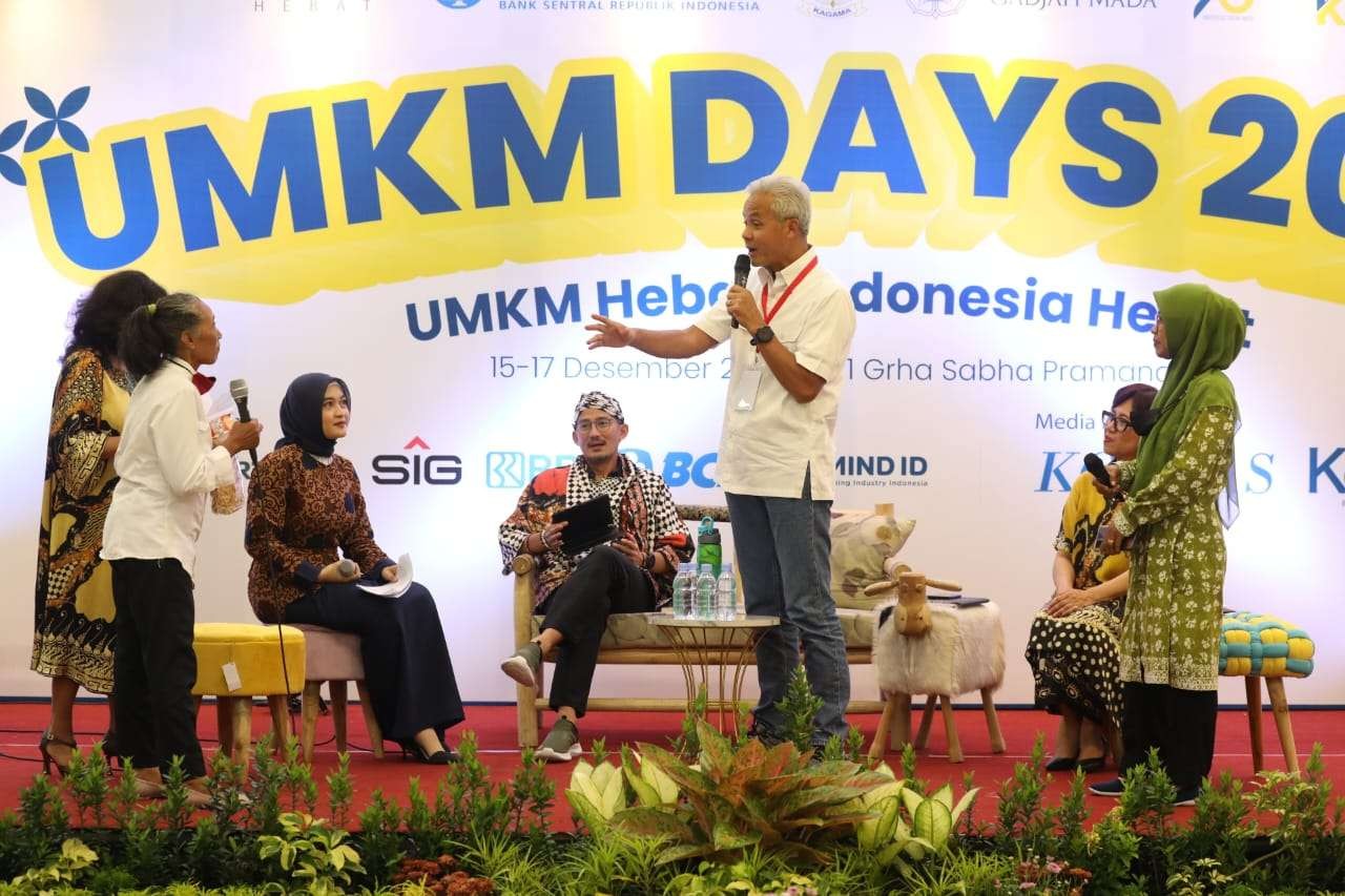 Strategi Gubernur Ganjar Pranowo memajukan UMKM di Yogyakarta dan Jawa Tengah. (Foto: Pemprov Jateng)