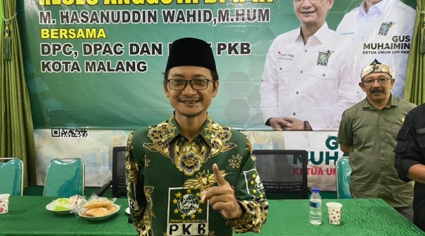Sekjen DPP PKB Hasanuddin Wahid saat berada di Kantor DPC PKB Kota Malang (Foto: Lalu Theo/ngopibareng.id)