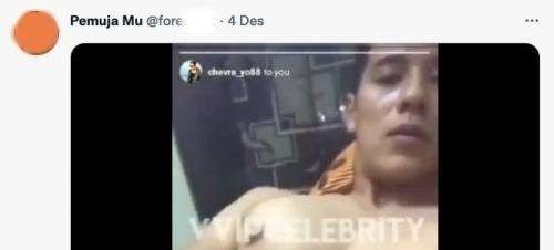 Tangkapan layar video masturbasi seorang pria diduga Chevra Yolandi, suami pedangdut Via Vallen, sekaligus vokalis band Papinka. (Foto: Instagram @chevra_yo88)