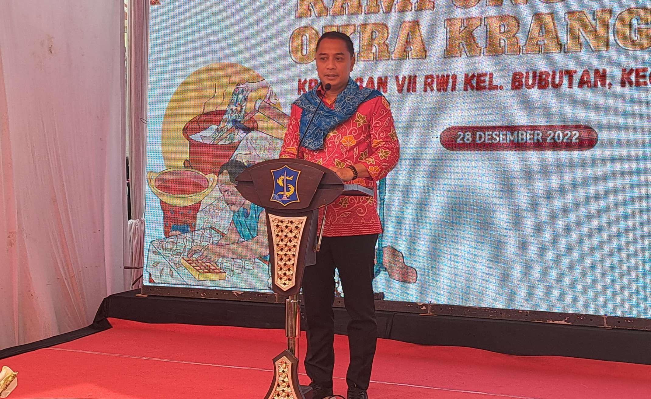 Walikota Surabaya, Eri Cahyadi imbau warga tidak euforia merayakan malam Tahun Baru 2023 mendatang. (Foto: Pita Sari/Ngopibareng.id)