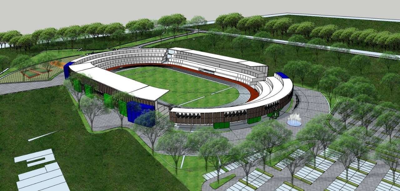 Stadion berkonsep Sport Bussines Entertainment akan dibangun Bupati Kediri. (Foto: Kominfo Kabupaten Kediri)