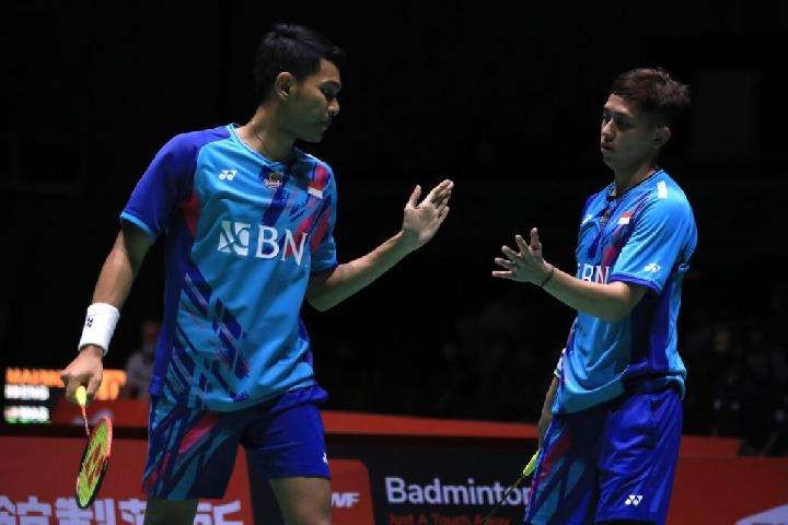 Ganda putra Indonesia, Fajar Alfian/Muhammad Rian Ardianto menjadi juara Malaysia Open 2023 usai mengalahkan duo China, Liang Wei Keng/Wang Chang. (Foto: PBSI)
