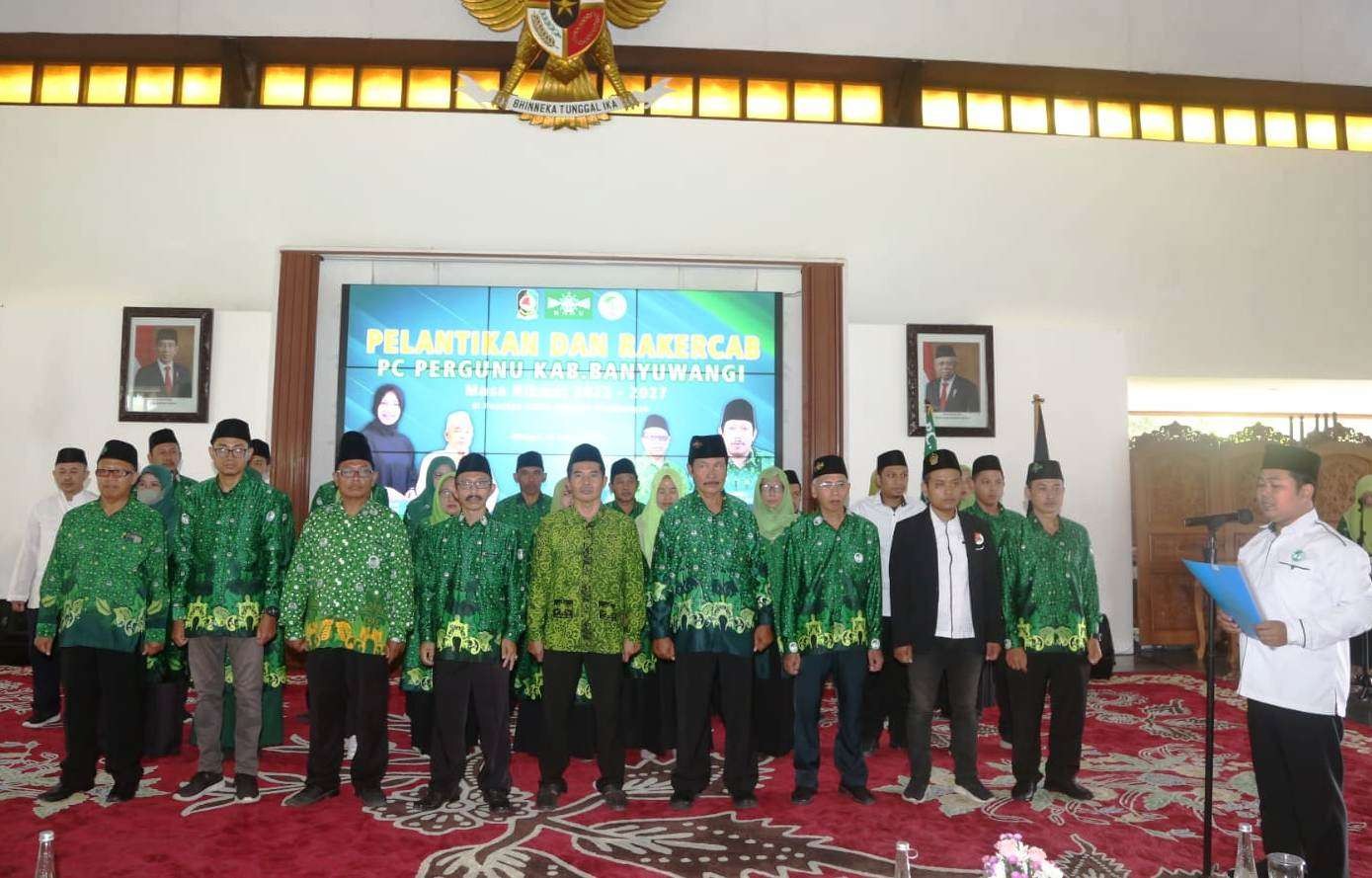 Pelantikan Pengurus Pergunu Banyuwangi di Pendopo Sabha Swagatha Blambangan, Jawa Timur. (Foto: Istimewa)