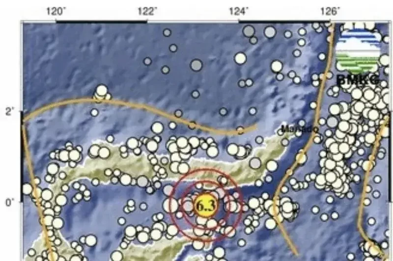 Gempa bumi magnitudo 6,3 guncang Gorontalo. (Foto: BMKG)