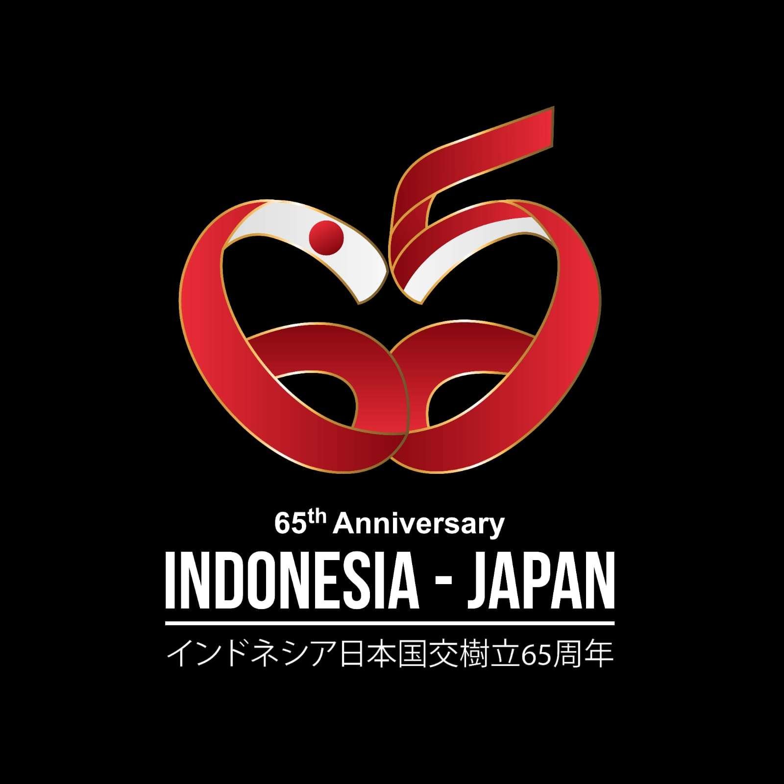 Logo 65 tahun hubungan diplomatik Indonesia-Jepang. (Foto: KBRI Tokyo)