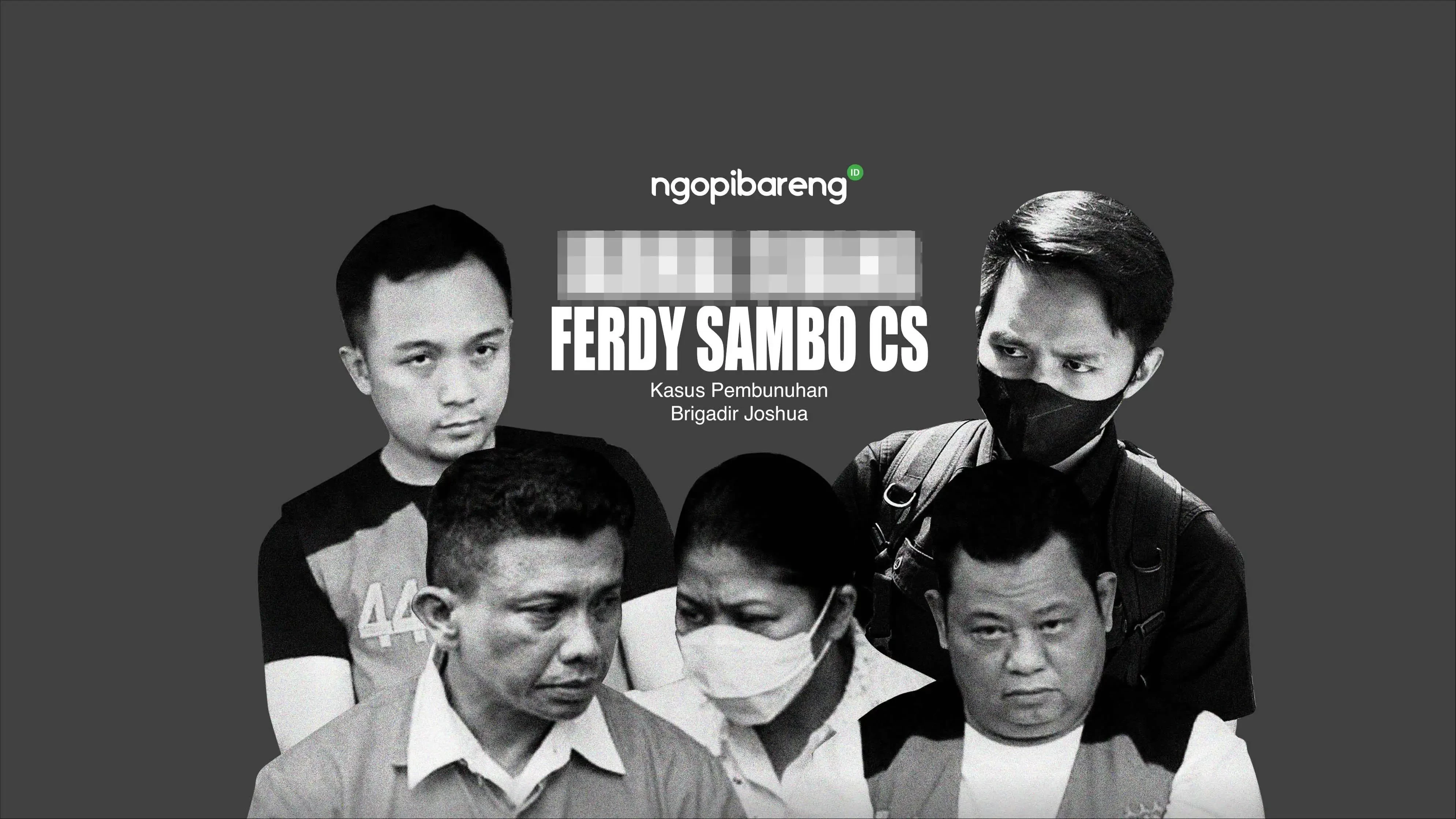 Terdakwa Ferdy Sambo bersama dengan para terdakwa lainnya. (Ilustrasi: Fa-Vidhi/Ngopibareng.id)