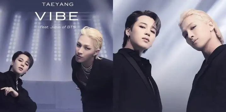 Lagu Vibe Taeyang BIGBANG feat Jimin BTS (kiri) masuk Bilboard Hot 100. (Foto: Weverse BTS)