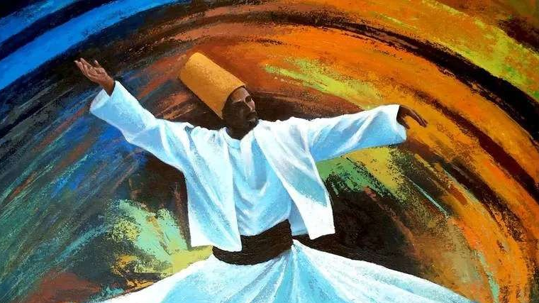 Sufi dalam tarian dalam ikhtiar mendekatkan diri pada Allah Ta'ala. (ilustrasi)