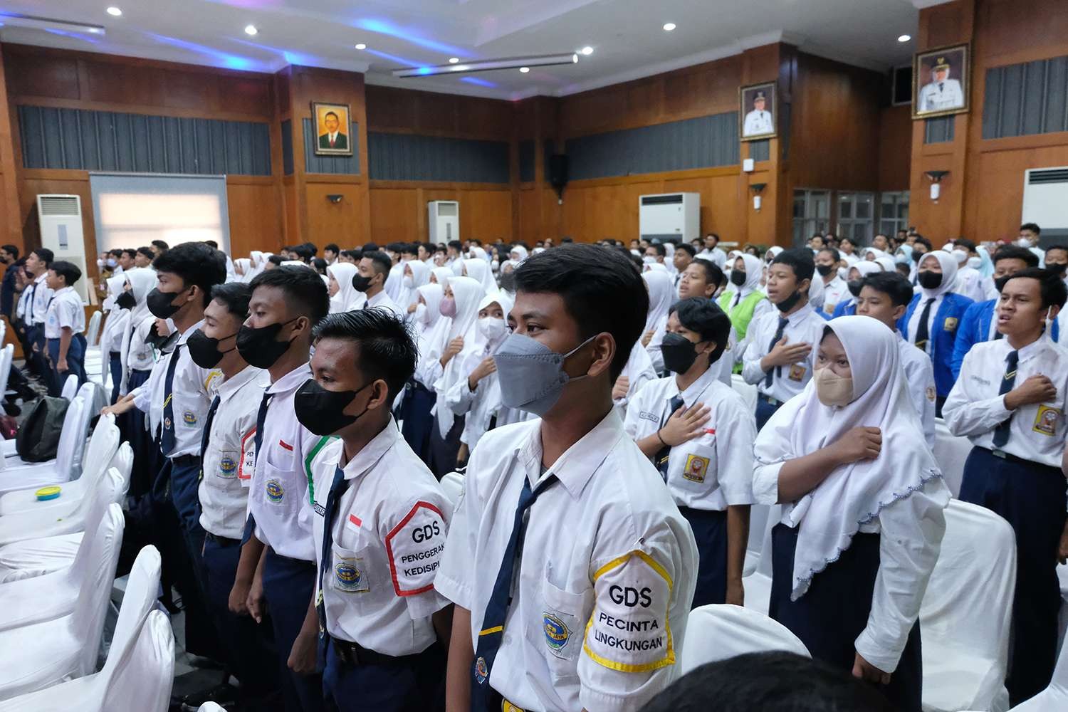 Duta Trantibum yang dibentuk Pemkot Surabaya untuk cegah tawuran hingga balap liar di sekolah. (Foto: Pita Sari/Ngopibareng.id)