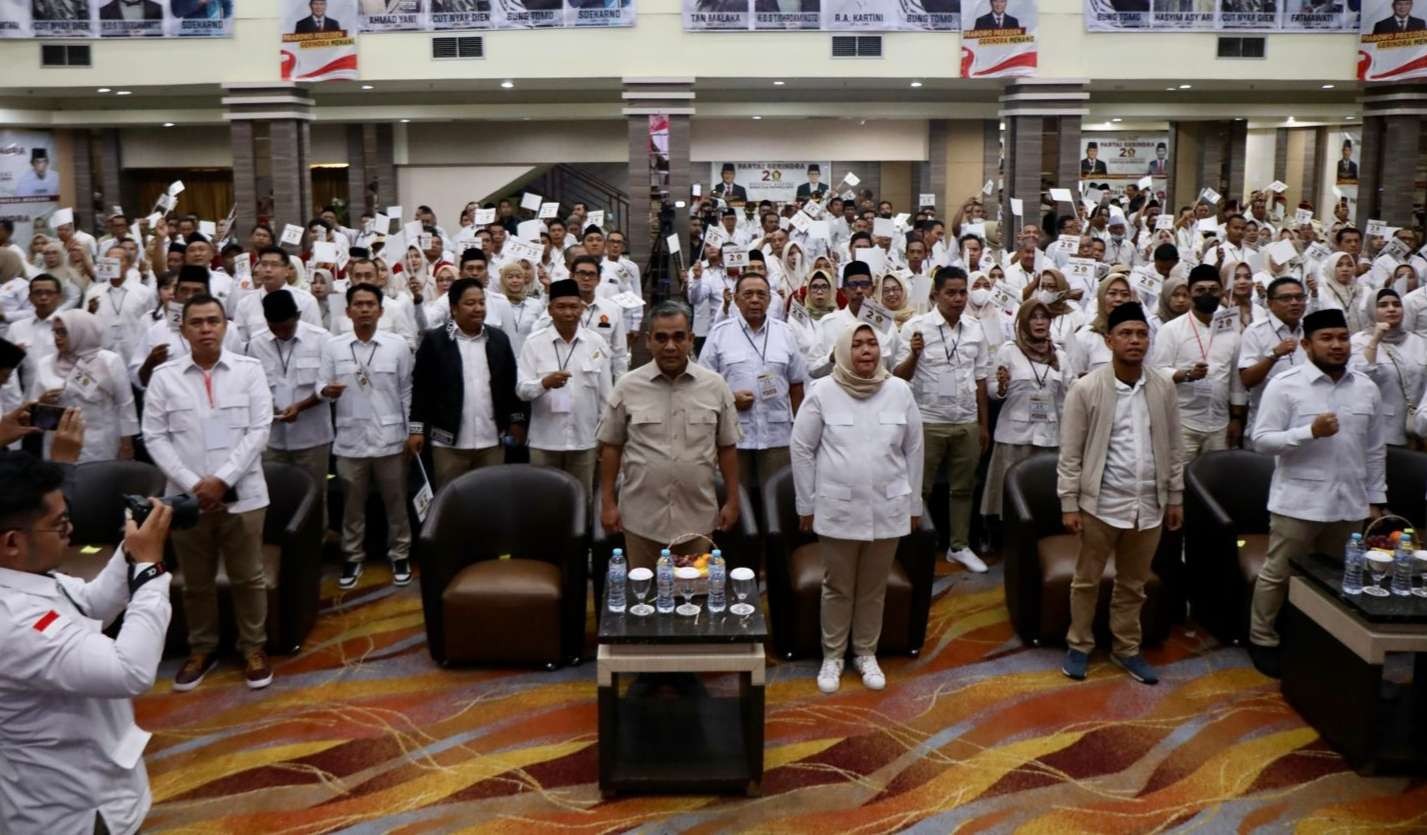 HUT ke-15 Partai Gerindra  konsolidasi kader partai  di Kalimantan Selatan (Foto: Media Gerindra)