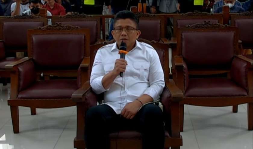 Terdakwa Ferdy Sambo yang divonis mati atas kasus pembunuhan berencana atas Brigadir Yoshua pada sidang di PN Jakarta Selatan Senin 13 Februari 2023. (Foto: istimewa)
