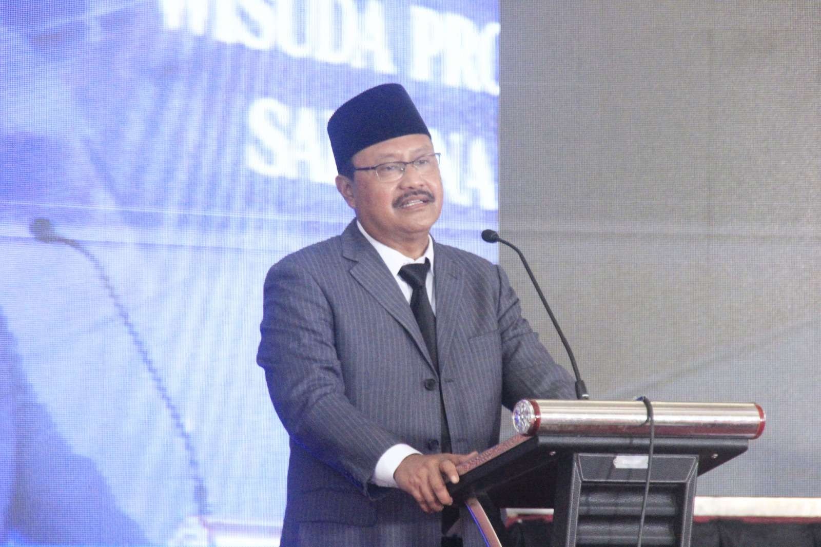 Walikota Pasuruan Saifullah Yusuf (Gus Ipul) menghadiri Sidang Terbuka Senat Universitas PGRI Wiranegara (Uniwara) dan STIT PGRI Kota Pasuruan, Sabtu 18 Februari 2023. (Foto: Dok. Pemkot Pasuruan)
