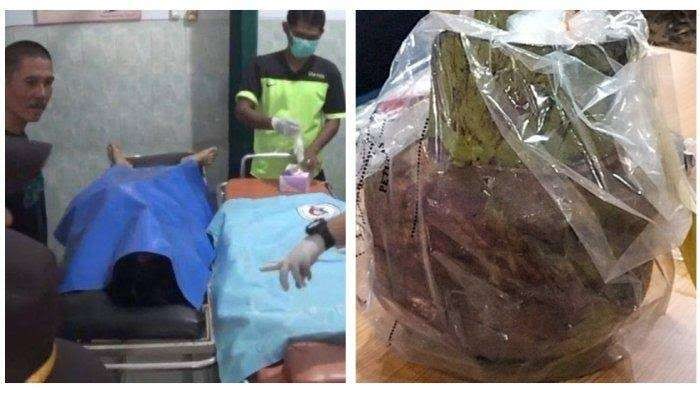Korban dikepruk pakai tabung gas melon 3 kg. Pelakunya mantan karyawan. (Foto: Kolase)