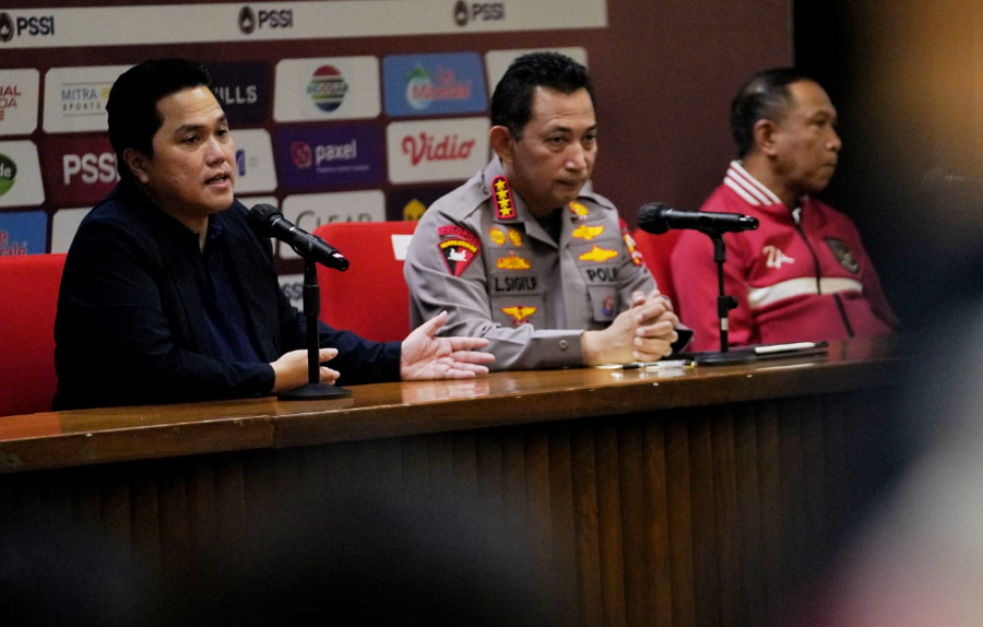 Erick Thohir dan Kapolri Jenderal Listyo Sigit Prabowo. (Foto: PSSI)