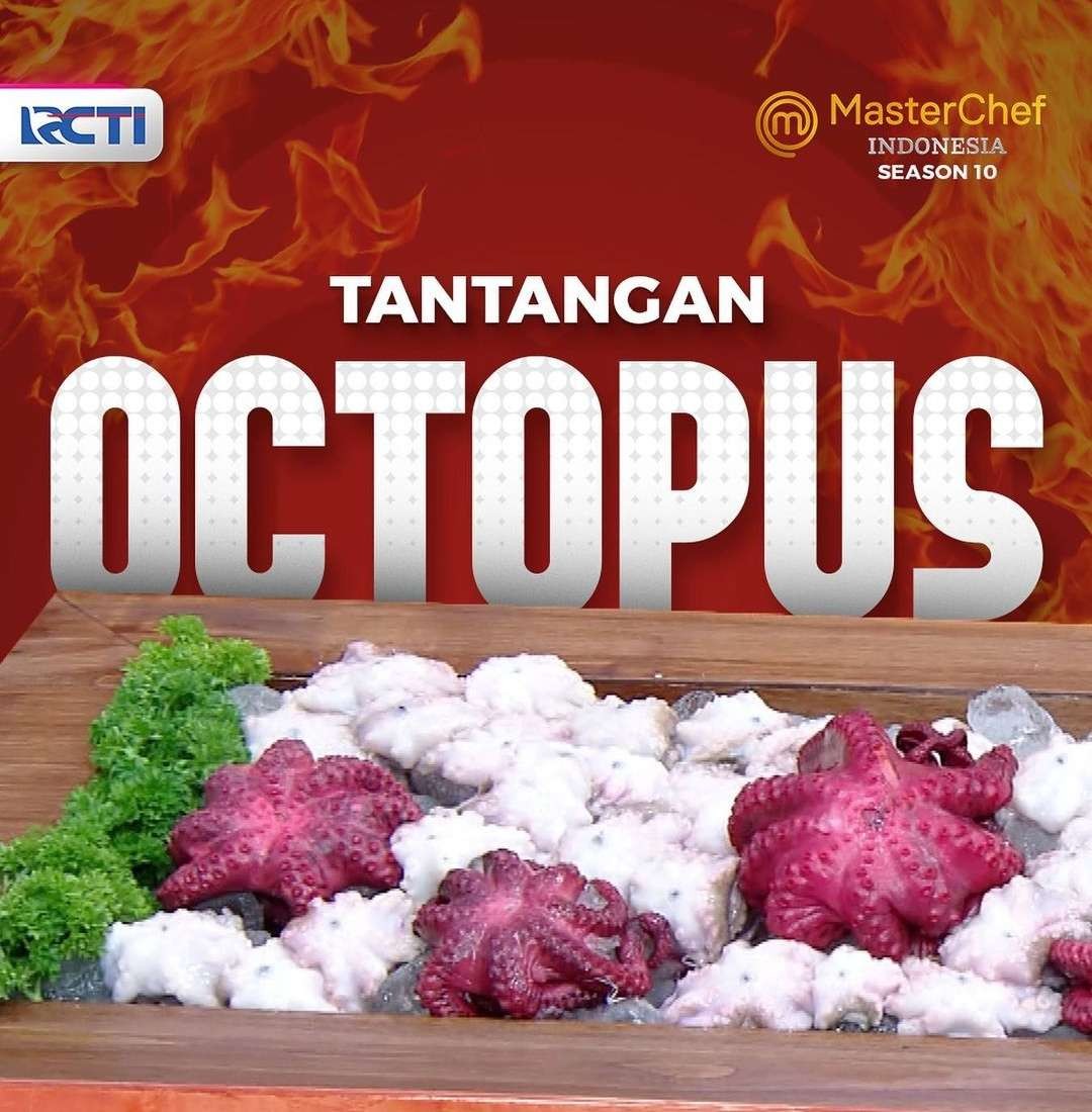 Tantangan octopus (gurita) membuat Ravi dan Cik Wina tereliminasi dari galeri MasterChef Indonesia season 10, Minggu 19 Februari 2023. (Foto: Instagram @masterchefina)
