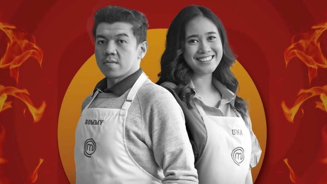 Una dan Rommy tereliminasi dari galeri MasterChef Indonesia season 10, Minggu 19 Februari 2023. (Foto: Instagram @masterchefina)