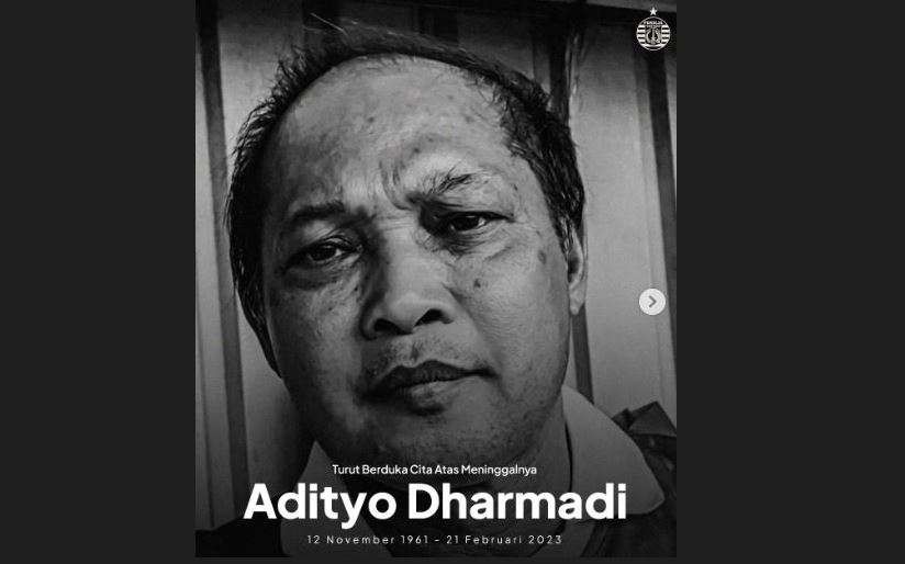 Legenda Persija Jakarta, Adityo Darmadi dikabarkan meninggal dunia, Selasa 21 Februari 2023. (Foto: Instagram @persija)