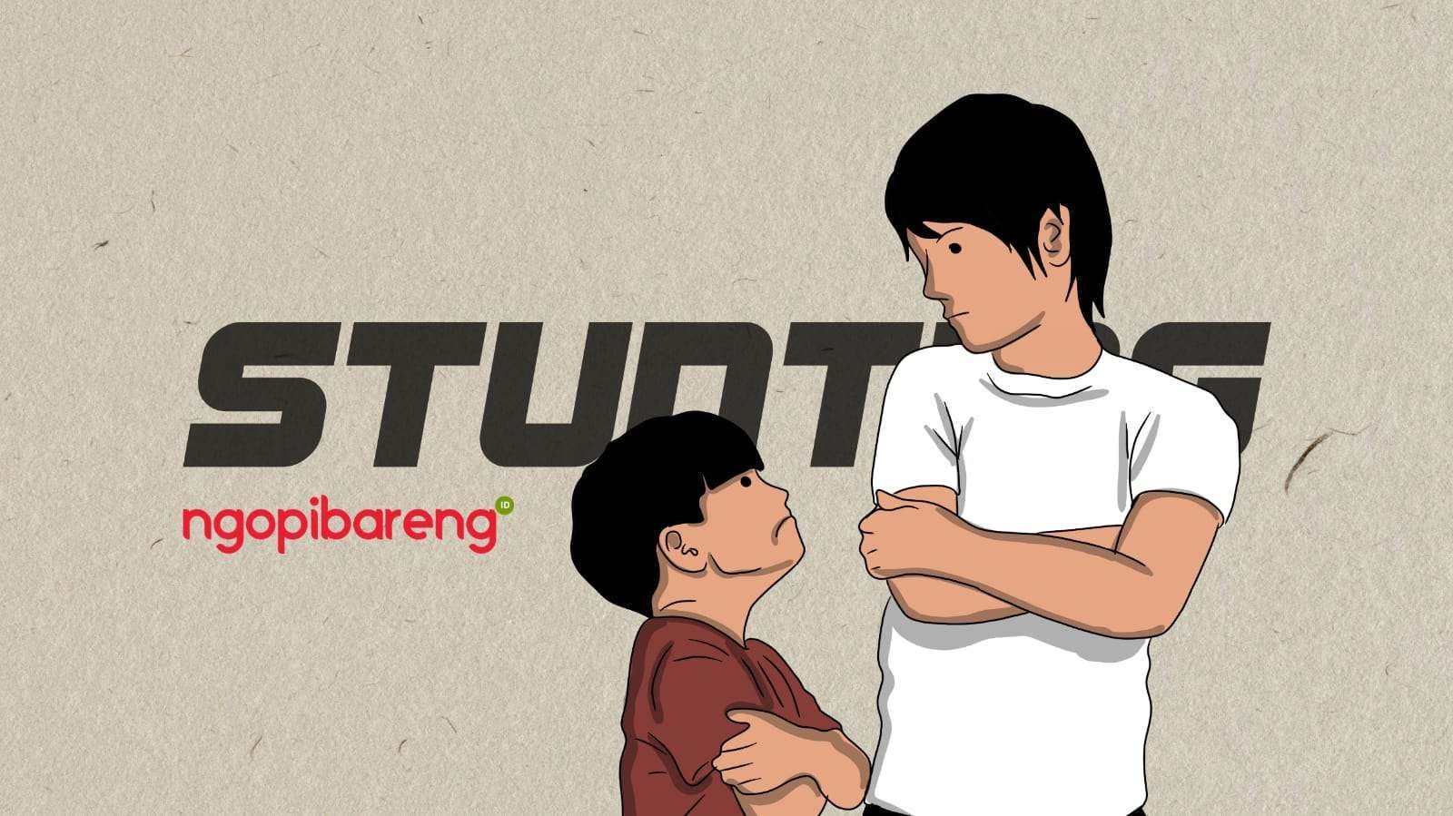 Ilustrasi stunting yang dialami anak-anak, termasuk di Surabaya. (Ilustrasi sunting/Ngopibareng.id)