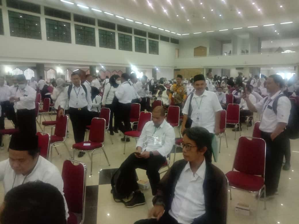 Sebanyak 630 peserta mengikuti seleksi PPIH Arab Saudi di Asrama Haji, Jakarta. (Foto: Witanto/Ngopibareng.id)
