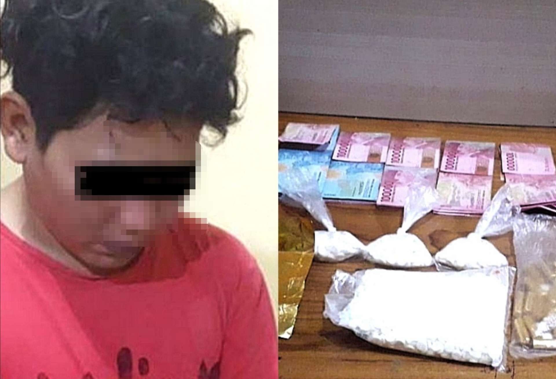 Pemuda Situbondo berinisial AR, 24 tahun ditangkap polisi, karena menyimpan ribuan pil koplo siap edar di rumahnya. (Foto: Dokumentasi Polres Situbondo)