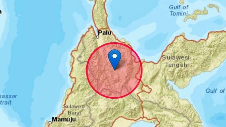 Pusat gempa bumi di Kabupaten Sigi, Sulawesi Tengah. (Foto: BMKG)
