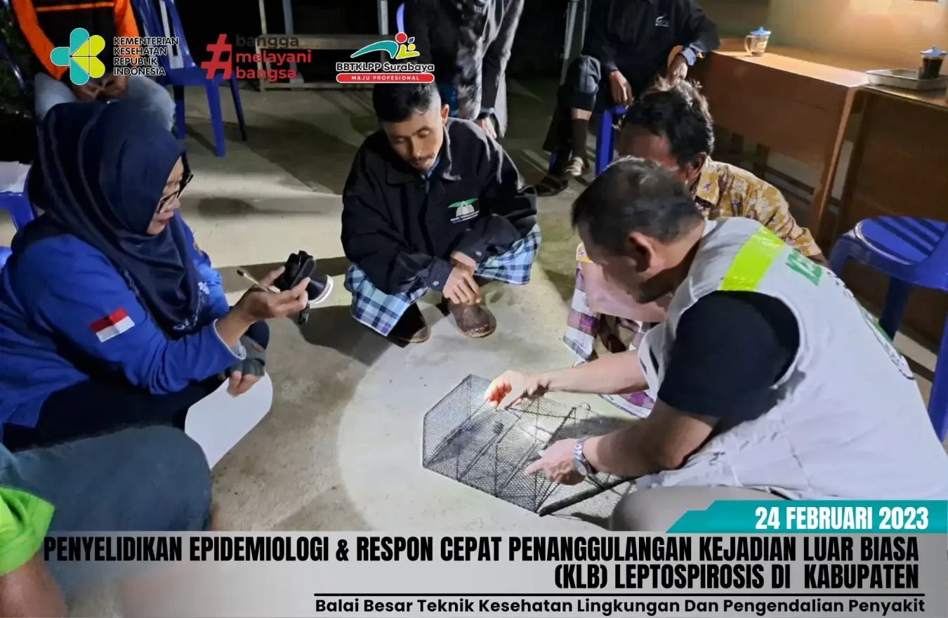 Penyelidikan epidemologi dan respon cepat penanggulangan Kejadian Luar Biasa leptospirosis di Kabupaten Pacitan. (Foto: dok. BBTKLPP Surabaya)
