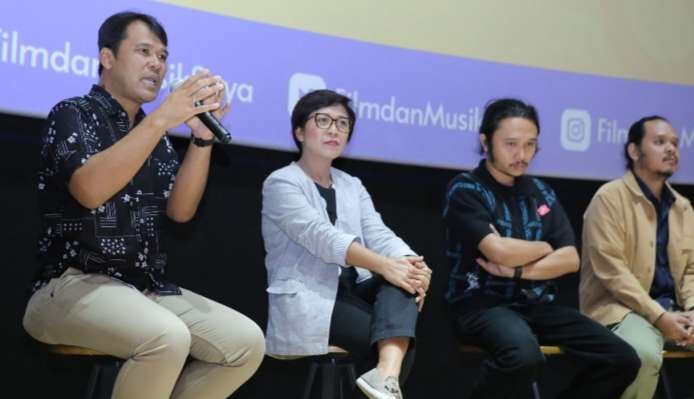 Direktur Perfilman Musik dan Media Kemendikbudristek, Ahmad Mahendra mengajak sinieas muda mendaftar dalam kompetisi film pendek dengan tema 'Layar Indonesiana'.(Foto: BKHM)