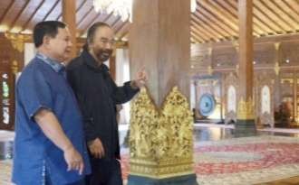Ketua Umum NasDem Surya Paloh kunjungi Ketua Umum Gerindra Prabowo Subianto di Hambalang. (Foto: Media Prabowo).