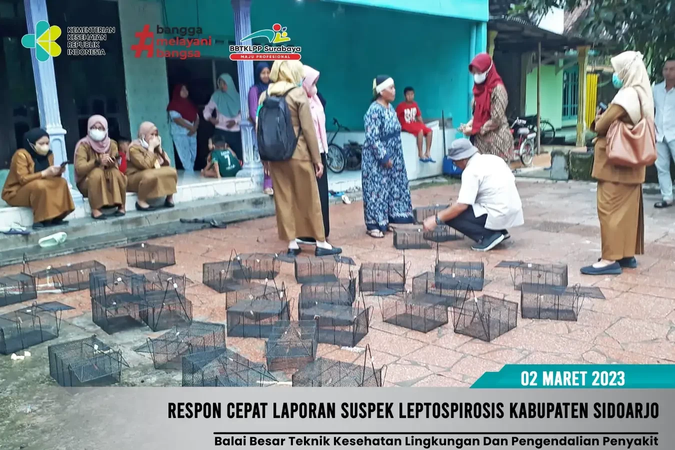 Penyelidikan juga dilakukanTim BBTKLPP bersama Dinas Kesehatan Provinsi Jawa Timur dan Dinas Kesehatan Kabupaten melakukan penyelidikan pada 27 – 28 Februari 2023.(Foto: dok. Btklsby)