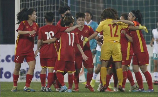 The Golden Star Vietnam mengalahkan Timnas Wanita Indonesia di Piala AFC U-20 Women's Asian Cup 3-0. (Foto: AFC)
