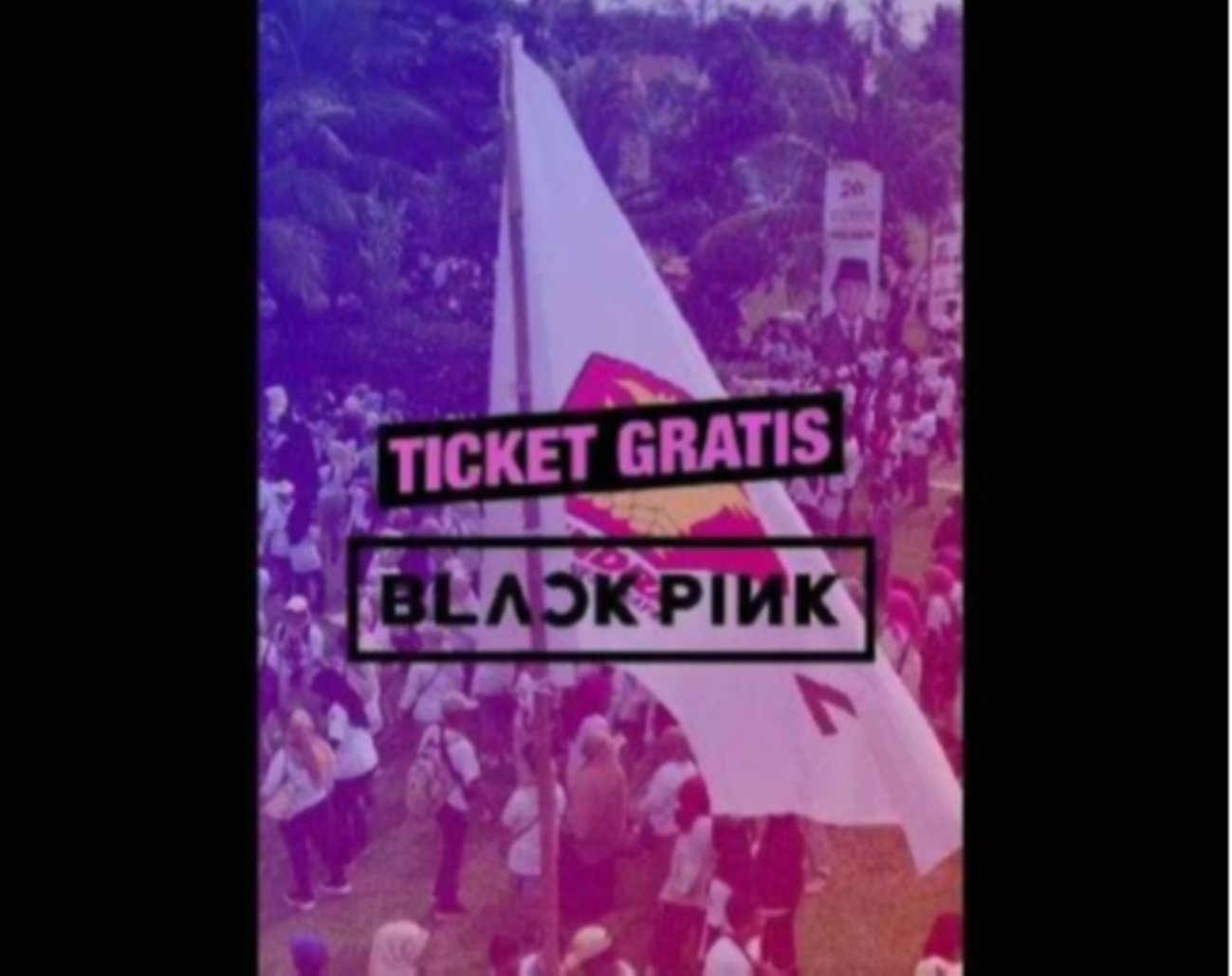 Partai Gerindra giveaway alias bagi-bagi tiket gratis konser BLACKPINK di SUGBK, Jakarta. (Foto: Twitter Partai Gerindra)