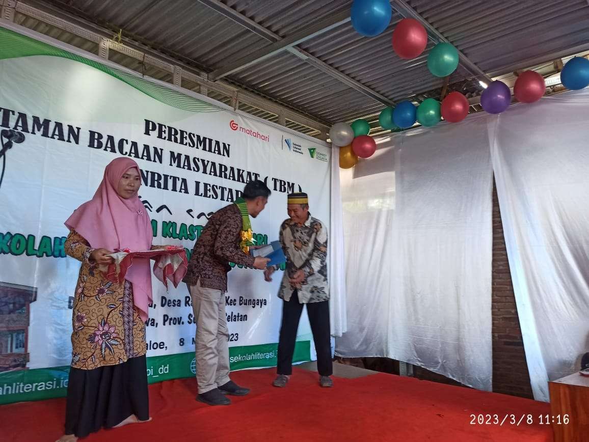 Dompet Dhuafa resmi menghadirkan taman bacaan masyarakat di Kabupaten Gowa Sulawesi Selatan, Rabu 8 Maret 2023. (Foto: Dompet Dhuafa)