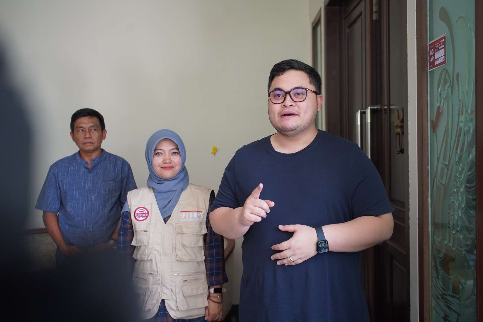 Progres Coklit hampir 100%, Bupati Kediri imbau warga sukseskan Pemilu 2024. (Foto: Kominfo Kabupaten Kediri)