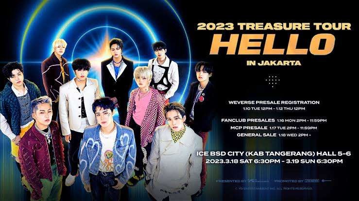 Konser TREASURE bertajuk 2023 TREASURE TOUR (HELLO) IN JAKARTA. (Foto: Instagram)
