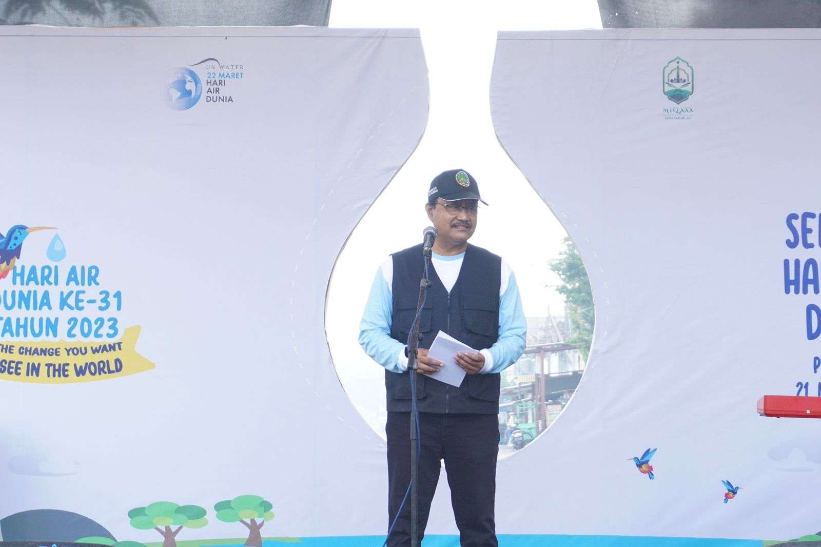 Walikota Pasuruan Gus Ipul saat membuka acara Hari Air Dunia di Pelabuhan Kota Pasuruan, Selasa 21 Maret 2023. (Foto: Humas Pemkot Pasuruan)