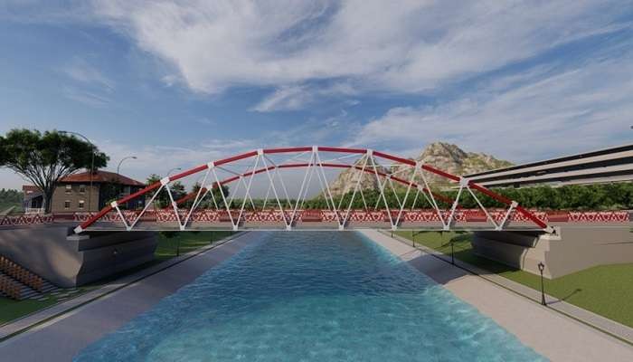 Desain jembatan rancangan tiga mahasiswa Unej yang mendapatkan juara pertama (Foto: Humas Unej)