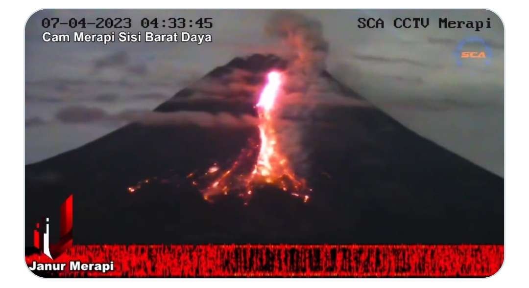 Aktivitas vulkanis Gunung Merapi masih tinggi. (Foto: Twitter Volcaholic)