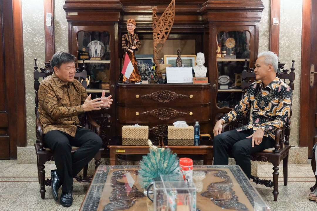 Gubernur Jawa Tengah Ganjar Pranowo menerima kunjungan Duta Besar (Dubes) Singapura. (Foto: Pemprov Jateng)