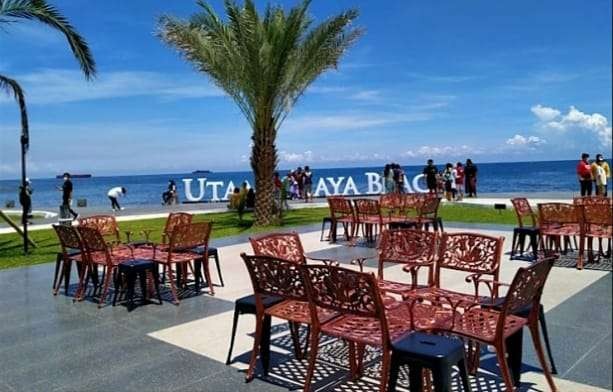 Rest area Utama Raya Beach di Kecamatan Banyuglugur Situbondo memanjakan pemudik Idul Fitri 1444 H / 2023 Masehi.(foto: guido/ngopibareng.id)