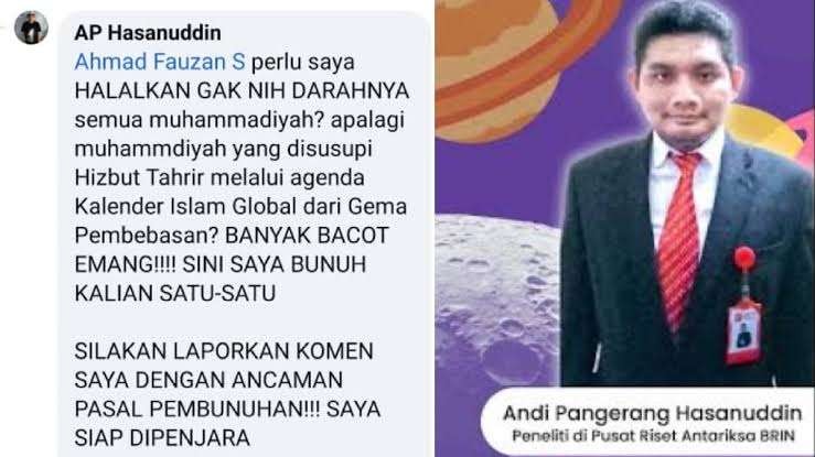 Perbedaan Lebaran jadi heboh karena komentar negatif dari seorang peneliti BRIN, Andi Pangerang Hasanuddin. (Foto: Kolase/Facebook)