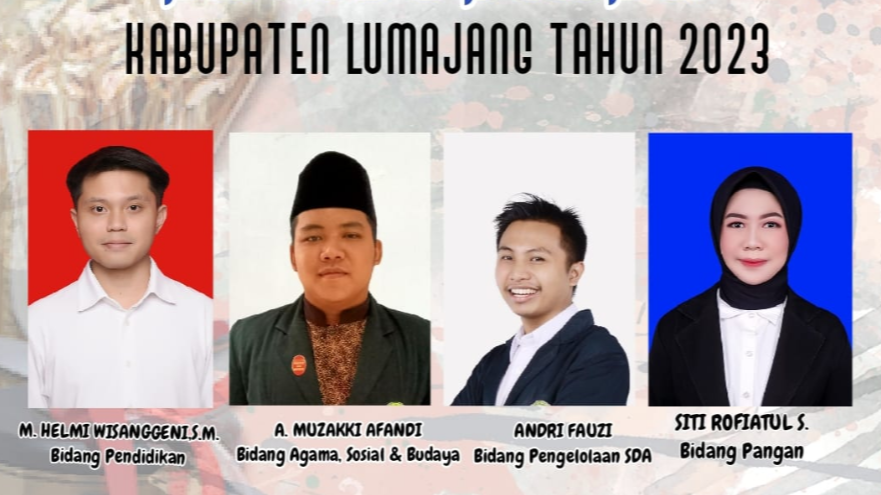 Empat pemuda dan pemudi Lumajang lolos hingga seleksi tingkat Provinsi Jawa Timur. Mereka terpilih mewakili Lumajang sebagai Pemuda Pelopor. (Foto: Kominfo Lumajang)