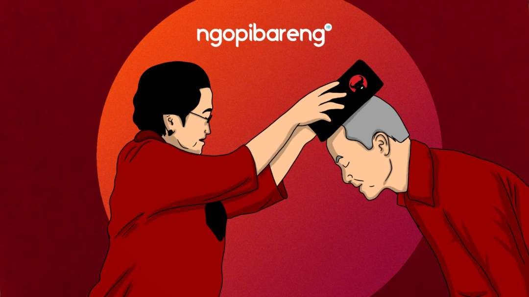 Ketua Umum PDI Perjuangan, Megawati Soekarnoputri menetapkan Ganjar Pranowo menjadi calon presiden dalam Pemilu 2024 oleh partai berlambang kepala banteng moncong putih. (Ilustrasi: Fa Vidhi/Ngopibareng.id)