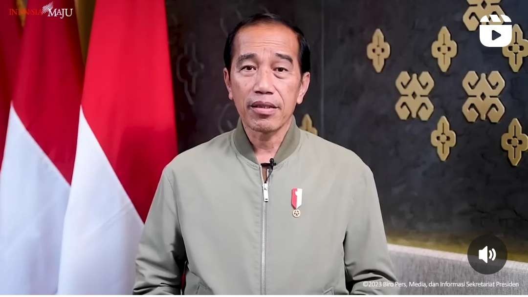 Presiden Jokowi dalam keterangan pers soal arus mudik 123 juta khusus tahun ini. (Foto: Instagram @jokowi)